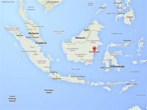 indonesia map balikpapan